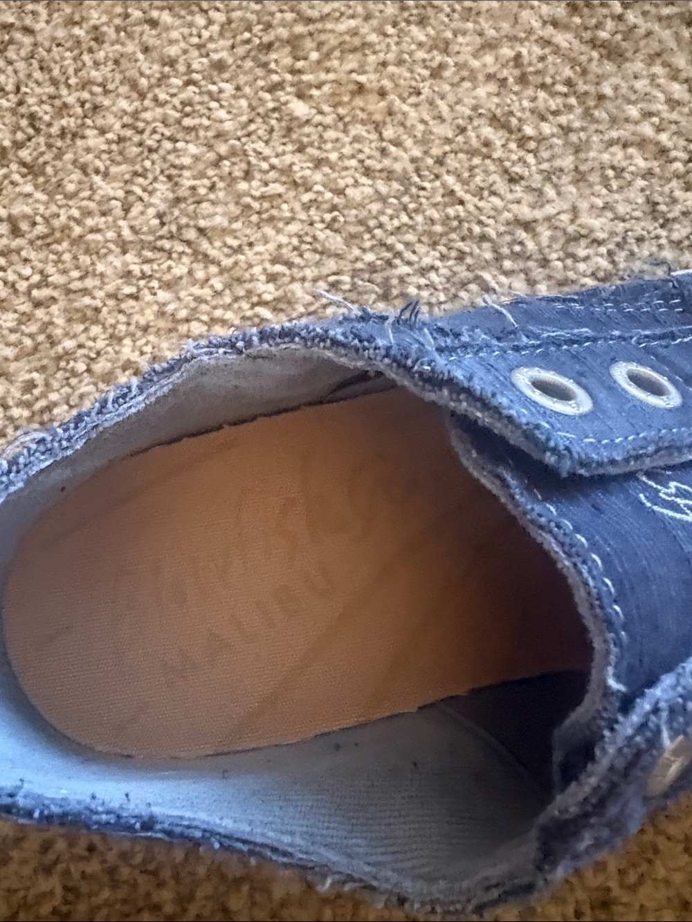 Blowfish Frayed Denim Slip-On Sneakers - Navy Blue - Picture 4 of 7
